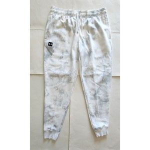 Under Armour Rival Fleece Dye Joggers Loose Fit Marble Print Sweatpants Men XL